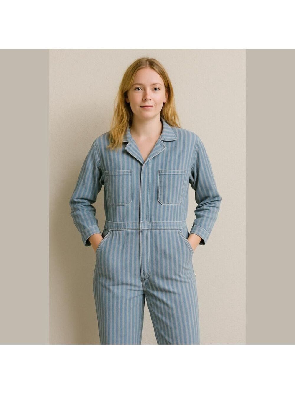 Vintage Denim coveralls vintage striped denim overalls, herringbone denim chore